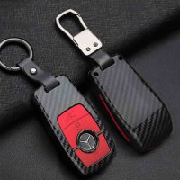 High quality plastic key fob cover case fit for Mercedes-Benz M9 remote key   black/red