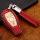 Premium Leather key fob cover case fit for Mercedes-Benz M8 remote key red