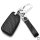 Cuero funda para llave de Volkswagen, Audi, Skoda, Seat V3X negro