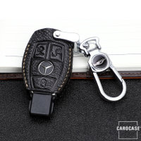 Premium Leder Schlüsseletui passend für Mercedes-Benz Schlüssel braun LEK62-M7-2