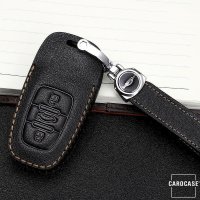 Cuero de primera calidad funda para llave de Audi AX4 marrón