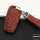 Premium Leather key fob cover case fit for Audi AX4 remote key brown