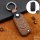 Premium Leather key fob cover case fit for Volkswagen, Skoda, Seat V2 remote key brown