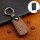 Cuero de primera calidad funda para llave de Opel OP5 marrón
