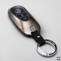 Aluminum, Aluminum-zinc key fob cover case fit for Mercedes-Benz M11 remote key anthracite