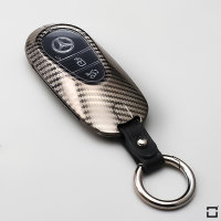 Aluminum, Aluminum-zinc key fob cover case fit for Mercedes-Benz M11 remote key anthracite