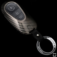 Aluminum, Aluminum-zinc key fob cover case fit for Mercedes-Benz M11 remote key anthracite