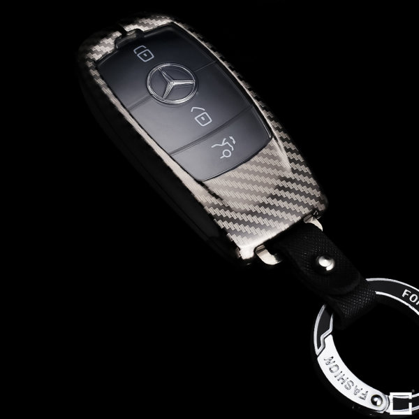 Aluminum-zinc key fob cover case fit for Mercedes-Benz M9 remote key anthracite