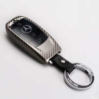 Aluminum-zinc key fob cover case fit for Mercedes-Benz M9 remote key anthracite