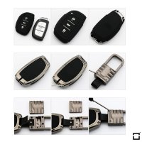 Aluminum key fob cover case fit for Hyundai D3 remote key anthracite