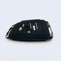 Cover Per Chiavi Auto Compatibile Con BMW / Protezione Copri Telecomando Incl. Moschettone + mini cacciavite - Antracite