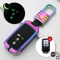 Aluminum key fob cover case fit for Honda H13 remote key rainbow