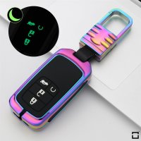 Aluminum key fob cover case fit for Honda H13 remote key rainbow