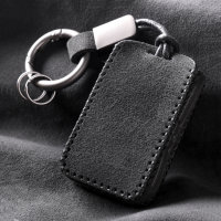 Alcantara key cover (LEK69) for Volvo keys Incl. hook + key ring - black