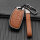 Key case cover FOB (HEK58) for Hyundai keys incl. keychain - anthracite/light brown