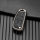 Key case cover FOB (HEK58) for Audi keys incl. keychain - anthracite/black