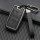 Key case cover FOB (HEK58) for Land Rover, Jaguar keys incl. keychain - anthracite/black