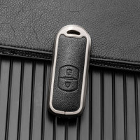 Key case cover FOB (HEK58) for Mazda keys incl. keychain - anthracite/pattern