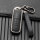 Key case cover FOB (HEK58) for Mazda keys incl. keychain - anthracite/pattern