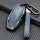 Schutzhülle Cover (HEK58) passend für Tesla Schlüssel inkl. Schlüsselanhänger - anthrazit/blau