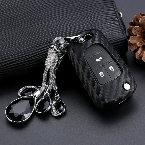 (Protective cover + crystal key chain)