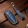 Coque de clé de Voiture en cuir compatible avec Audi clés inkl. Karabiner + Lederband (LEK64-AX7)