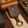 Premium leather key cover for BMW keys including keyring (LEK65-B11)
