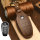 Premium Leder Schlüsselhülle / Schutzhülle (LEK65) passend für Volkswagen Schlüssel inkl. Schlüsselring