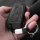 Alcantara Schlüsselhülle (LEK69) passend für BMW Schlüssel inkl. Karabiner + Schlüsselring