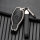 Key case cover FOB for Mercedes-Benz keys incl. keychain (HEK58-M8)