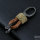 Mini Leather Keychain With Crystal Decoincluding Carabiner